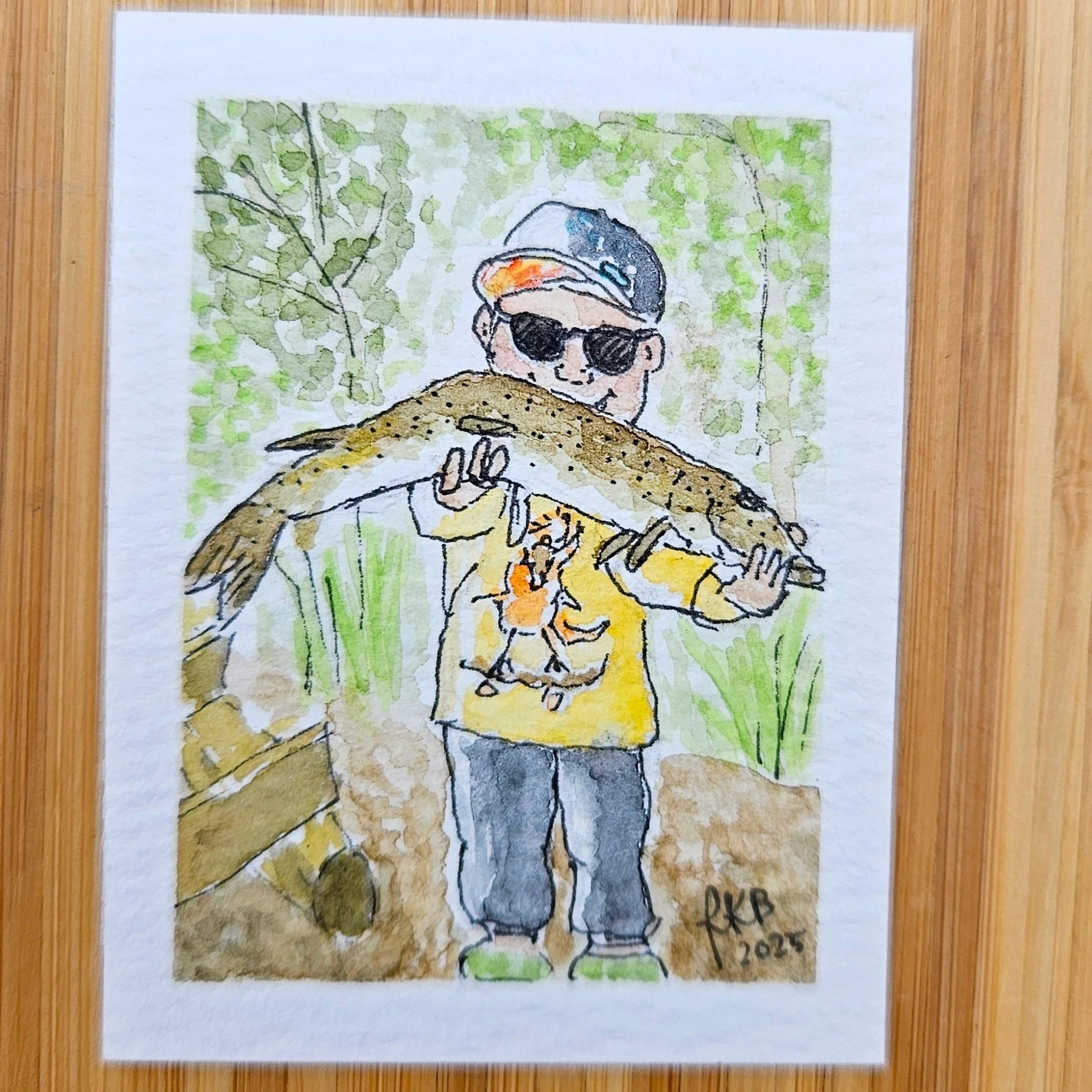 "Kalamies 2"  5 x 6,5cm
(original from a photo) 
aquarell on paper
#100tinyreasures