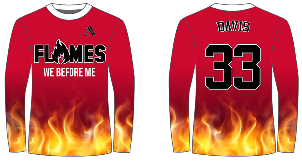 Red Flame Shooting Shirt