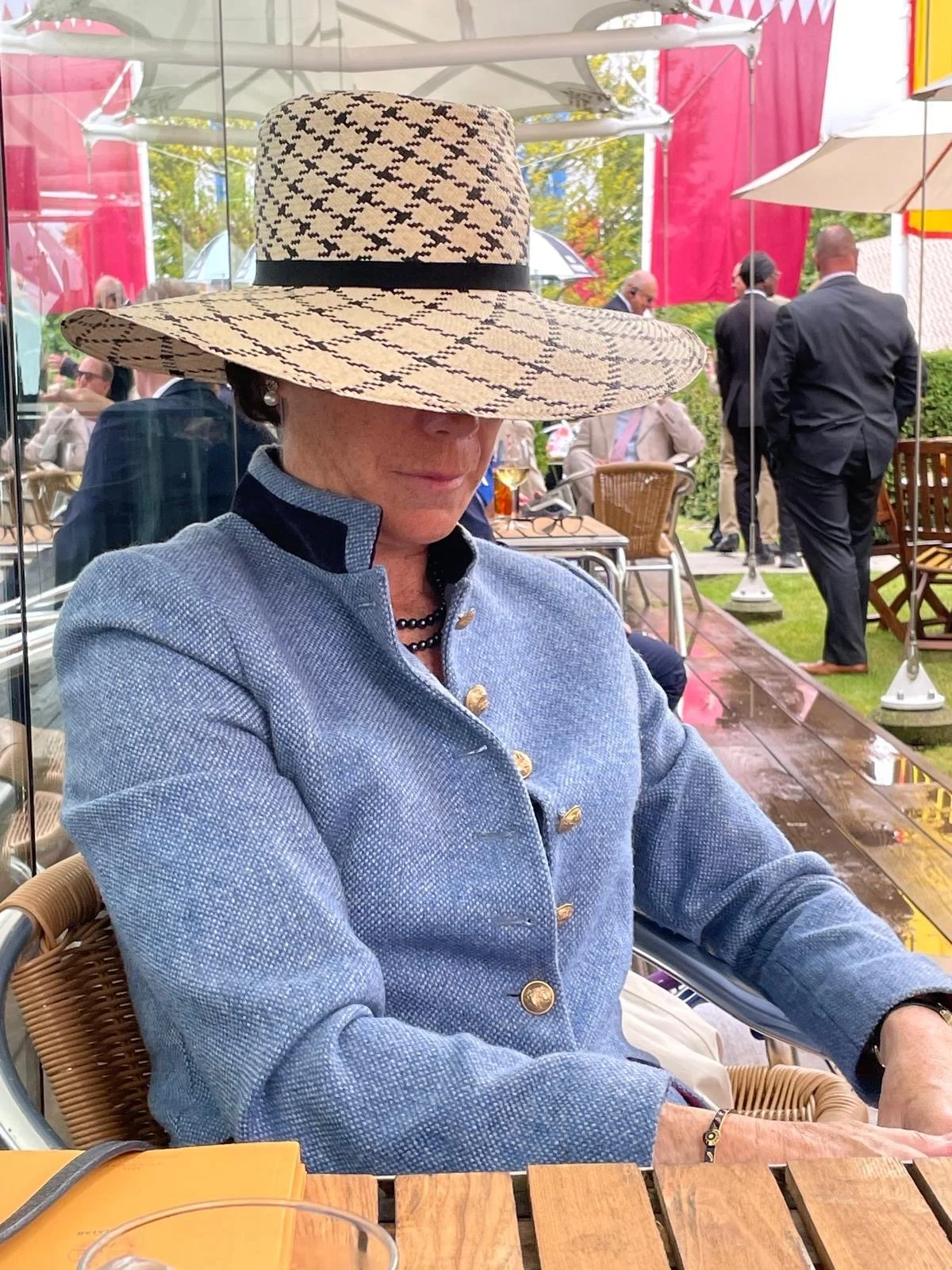 Soft sculptural hat for Cowes Week sailing regatta style