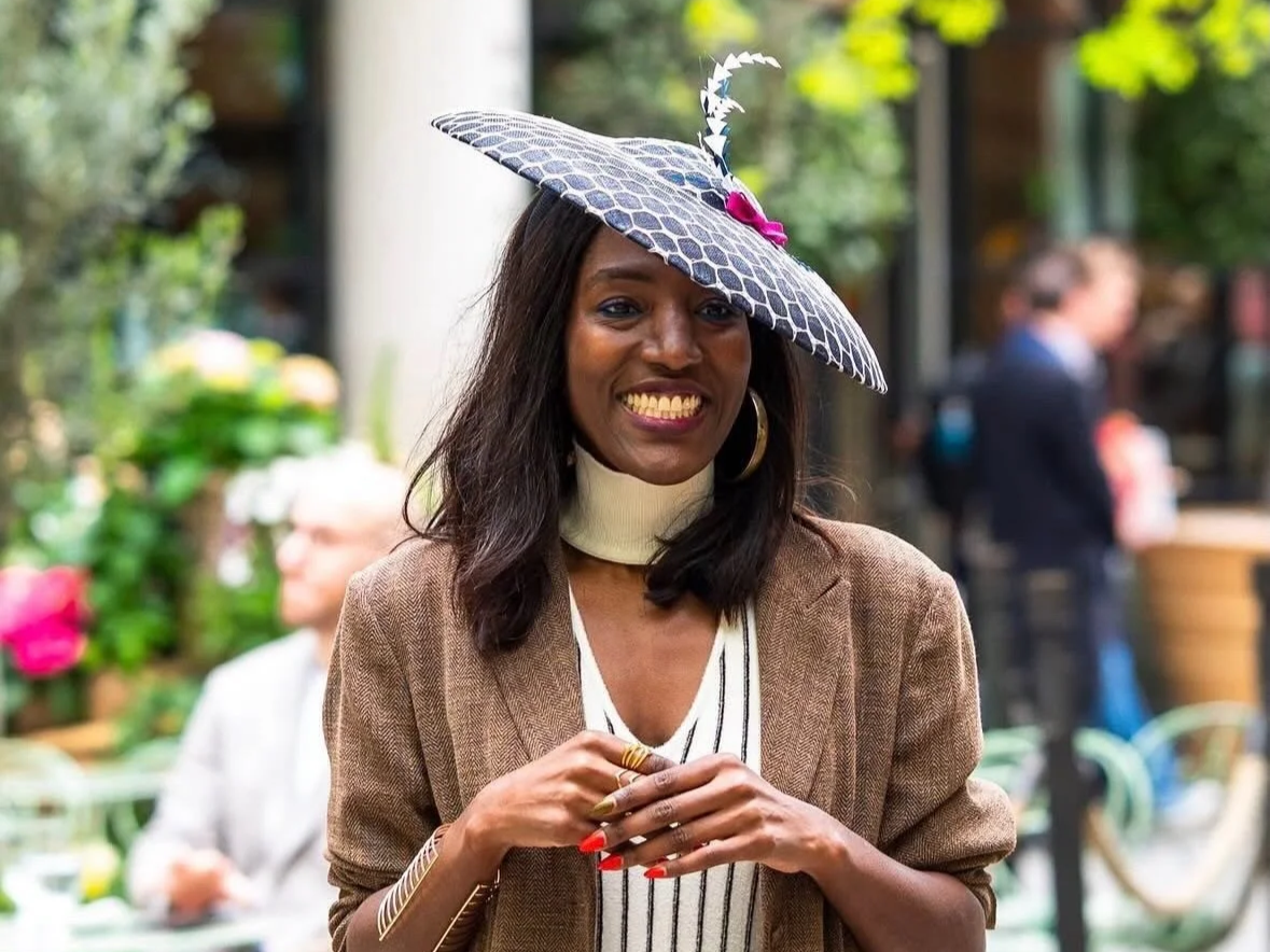 chic city hat in navy blue