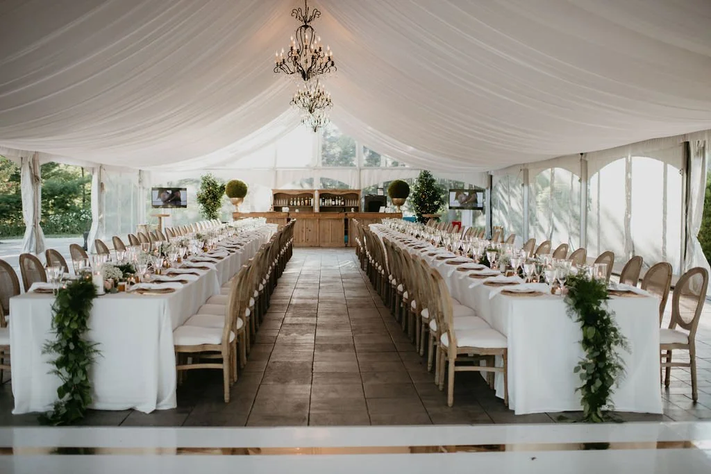 Alt Text Wedding guests enjoyed a thoughtfully planned luxury wedding reception with seamless guest experience at Belcroft Estate