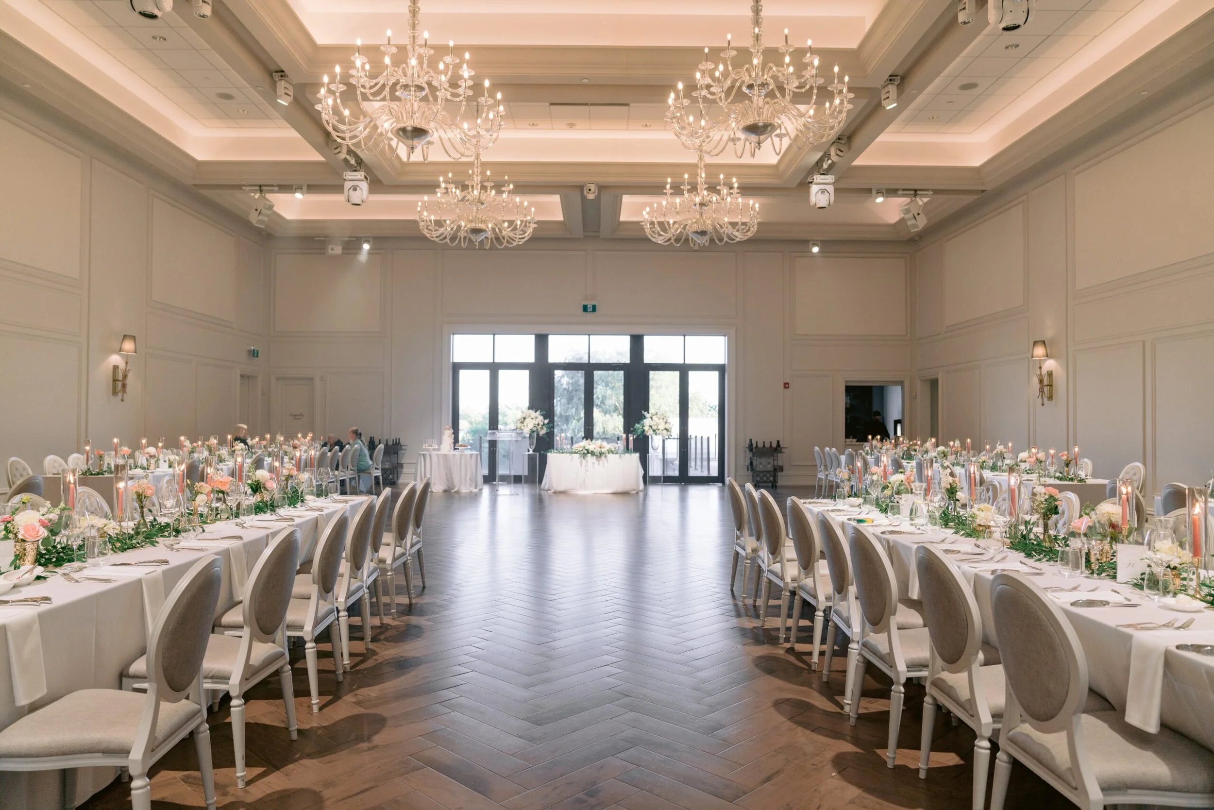 Luxury Toronto wedding reception designed with an intentional floor plan to enhance guest experience at the Arlington Estate