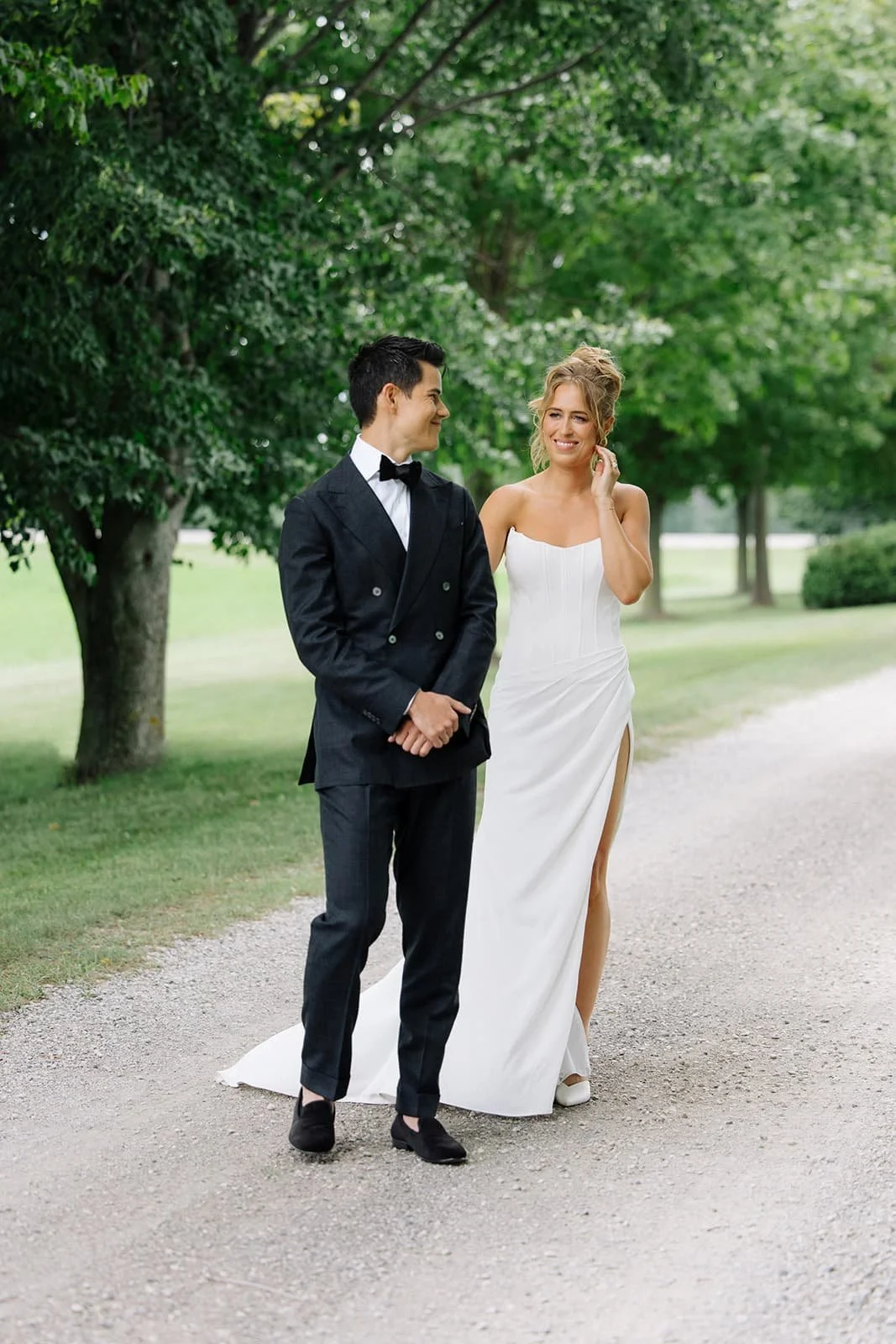Bride and Groom first look at Lune 1860