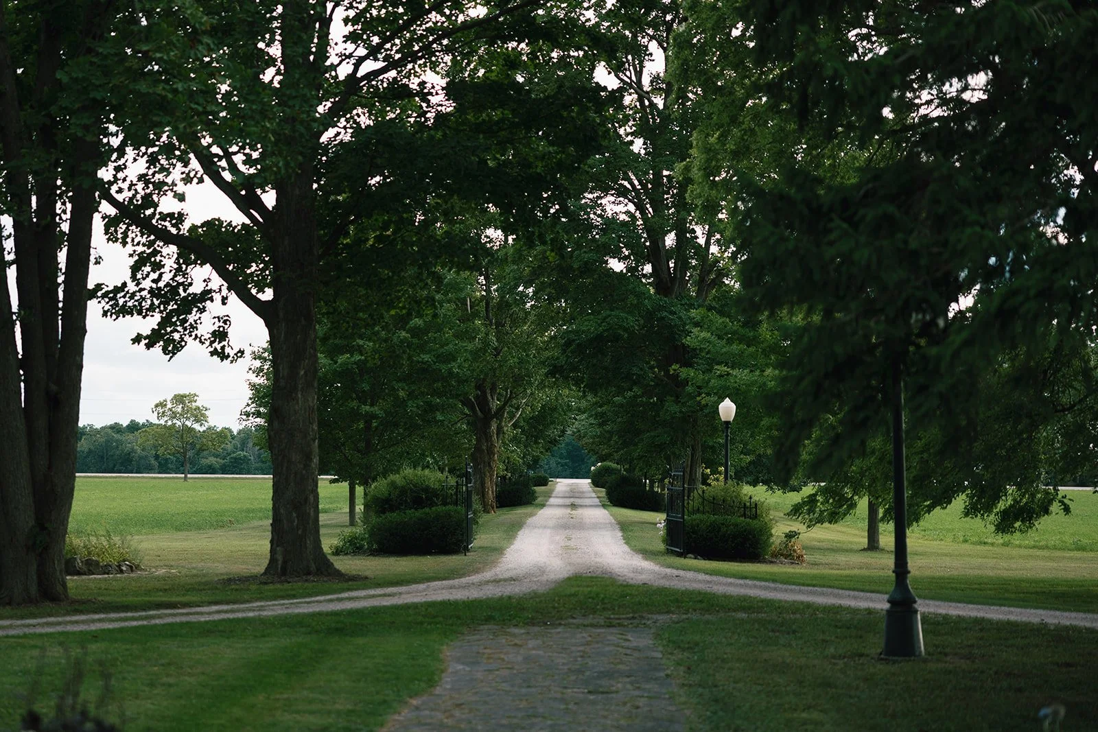 The long driveway leading to Lune 1860, a beautiful goderich wedding venue