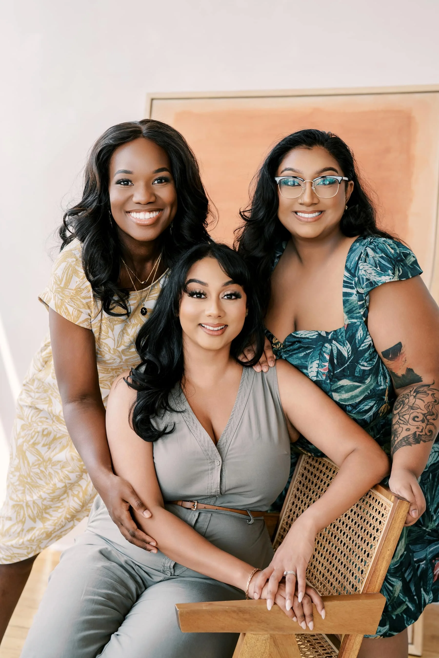 Members of the Events by Whim wedding planning team smiling together during a professional brand portrait