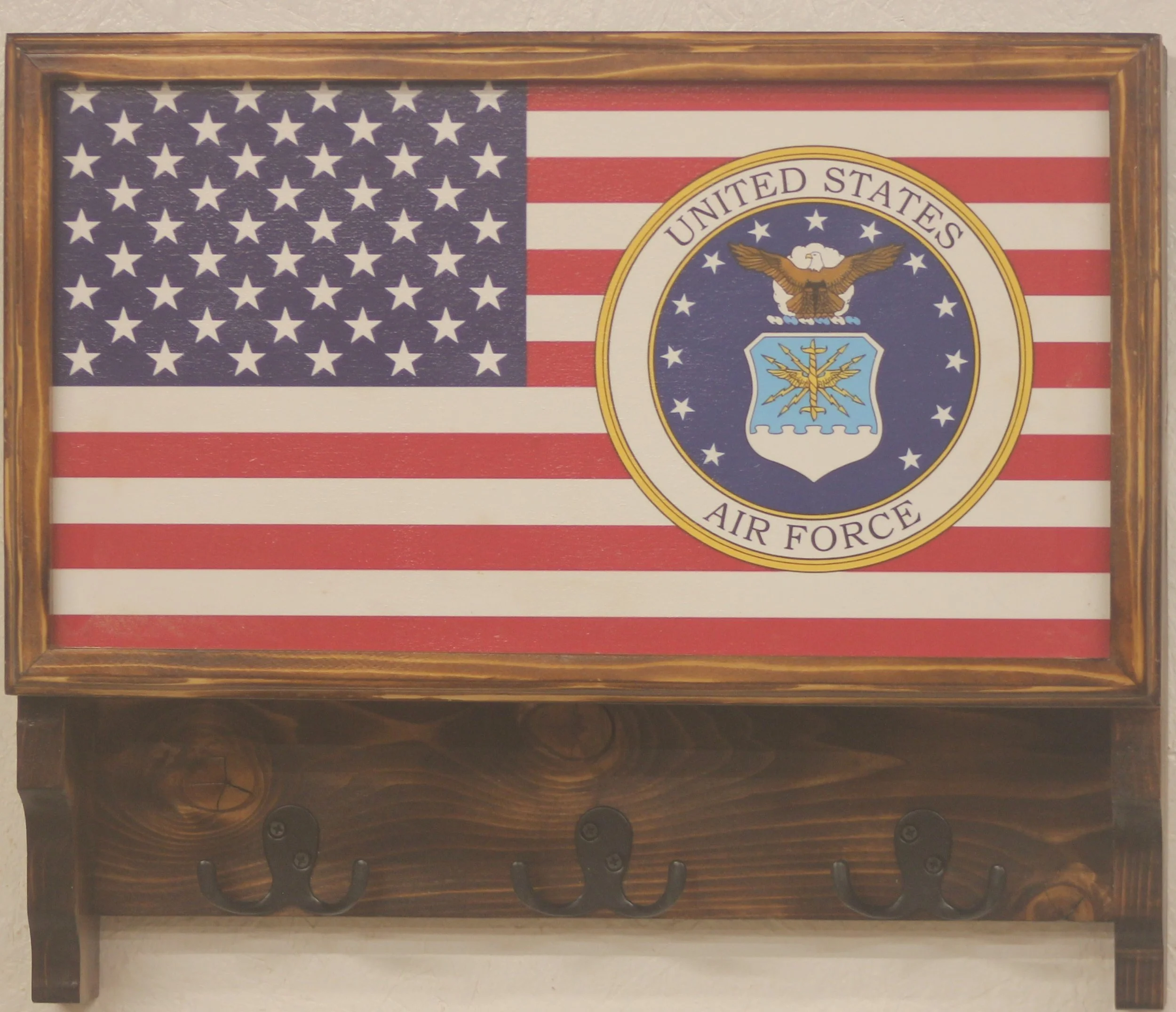 Air Force American Flag Concealment box