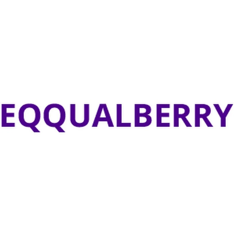 The word 'EQUALBERRY' in bold purple capital letters on a white background.