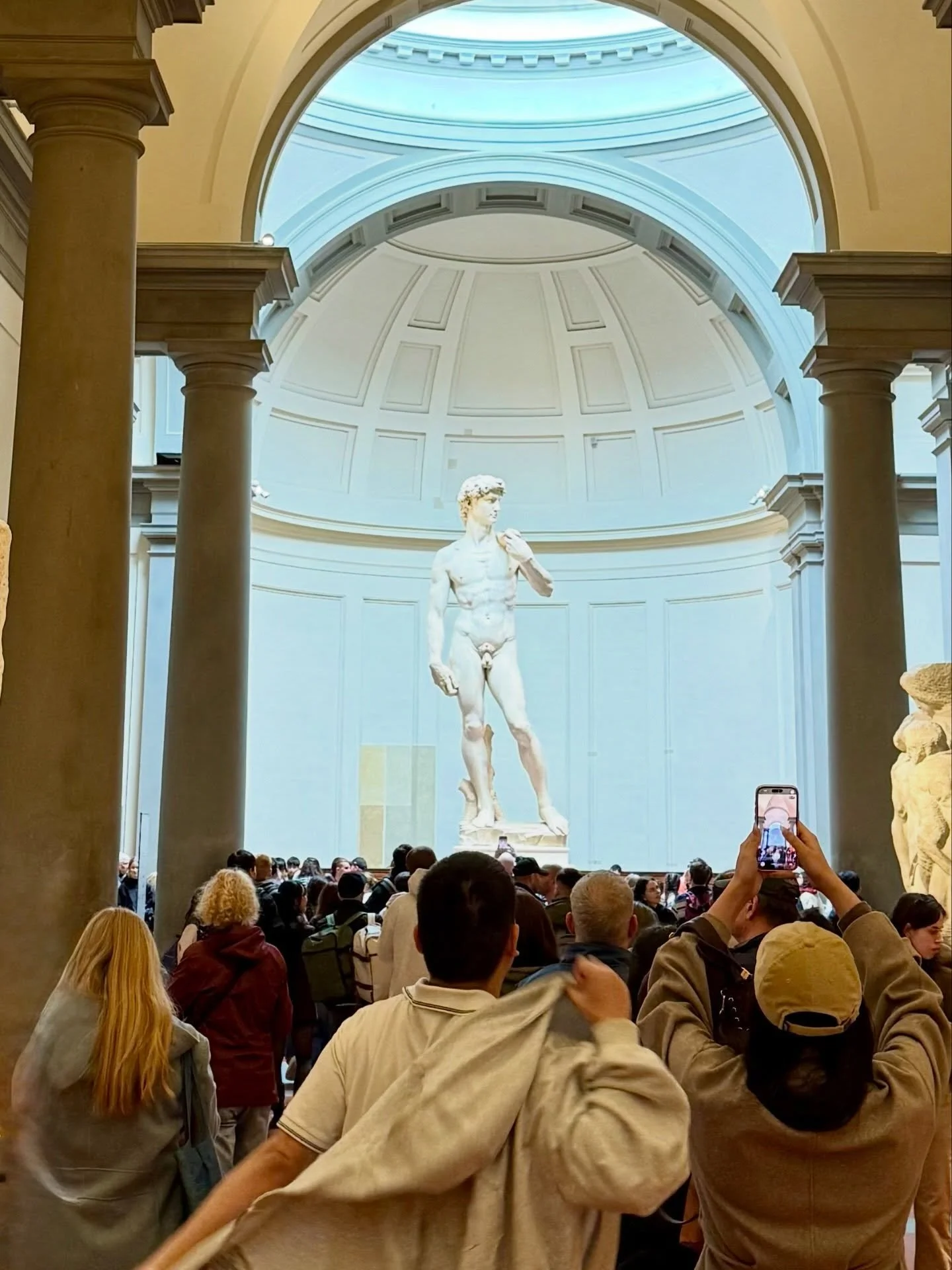 Even in the room housing one of the most iconic works of art in the world, there are &ldquo;test swatches.&rdquo;

Standing in front of David by Michelangelo today, I was in awe of the works realism&hellip; but I also could not help evaluating the ba