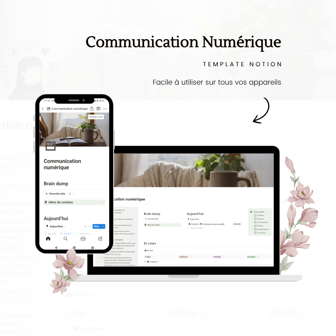 Template Notion - Gestionnaire de Communication Numérique