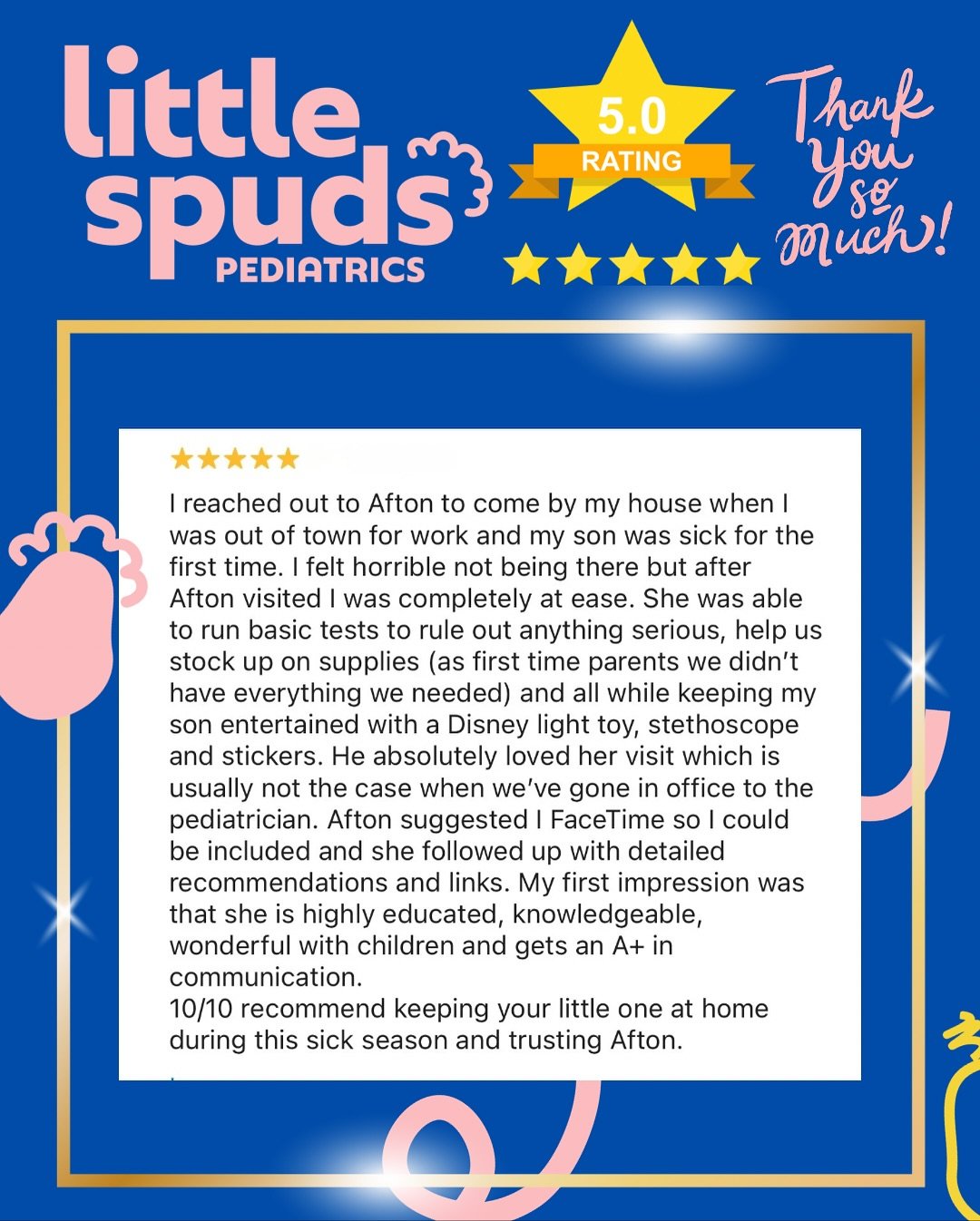 🌟Four new 5-star reviews&hellip;I am SO thankful!🌟 

Families across Clark County and Cowlitz County, WA are sharing how Little Spuds Pediatrics is making at-home pediatric care easier, calmer, and more personal. 💛

Here&rsquo;s what local parents