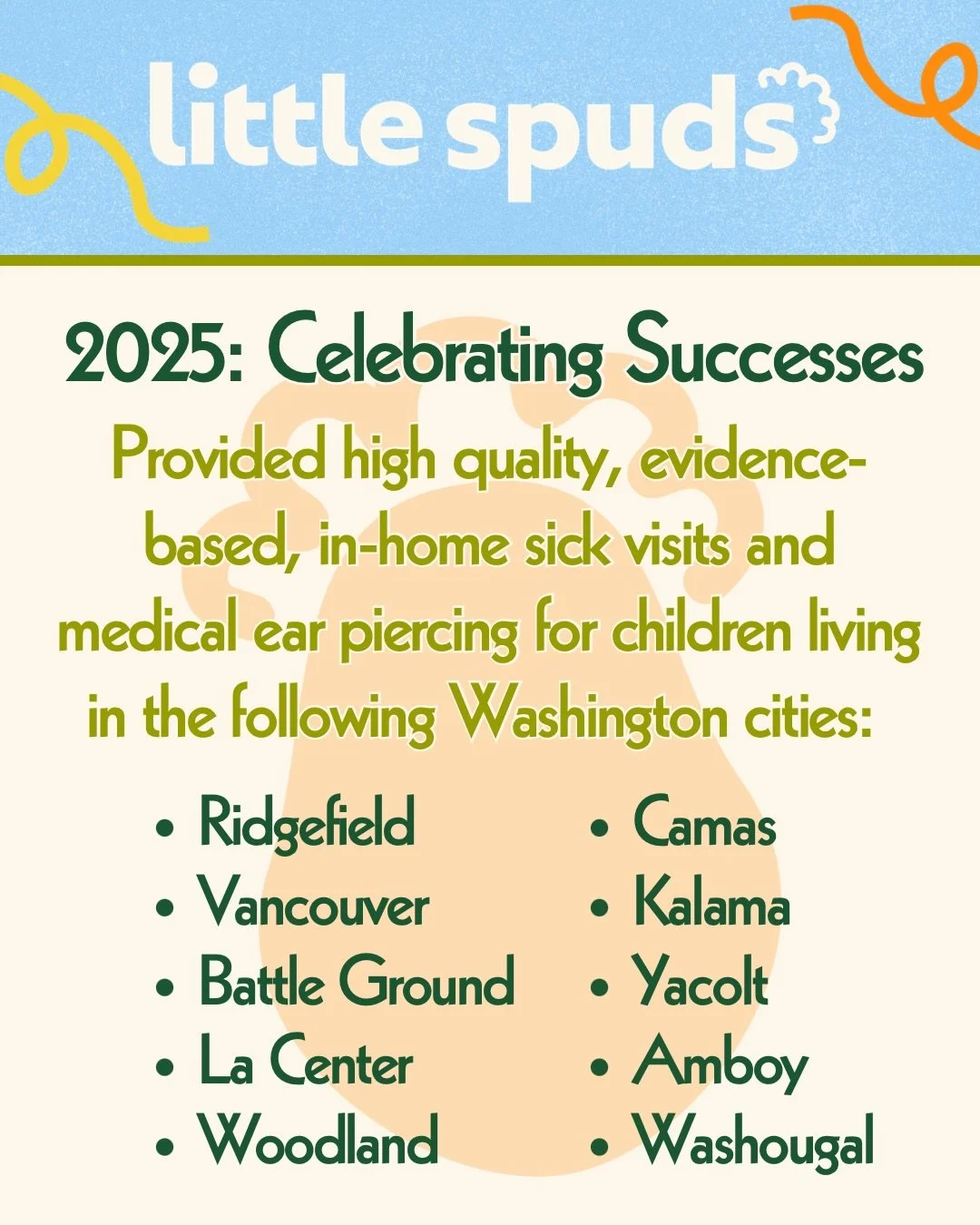 Happy 2026!

2025 was a GREAT year for Little Spuds!
Feeling thankful for what was and excited for what&rsquo;s to come!

Appreciate all of you being on this journey with us and looking forward to many more great things in 2026!

#littlespudspediatri