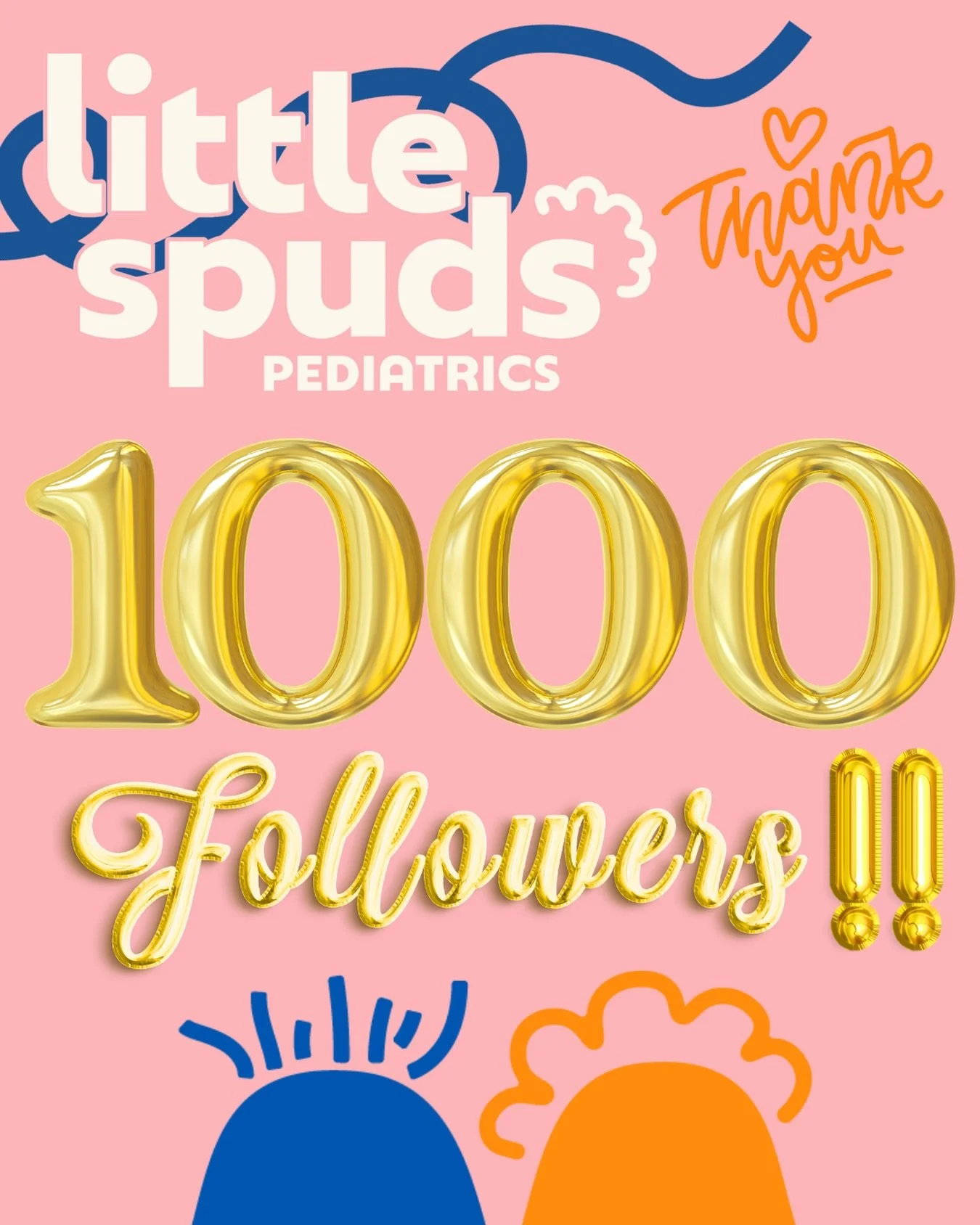 🎉1000 followers?!🎉

Wow! Thank you for being here, supporting Little Spuds Pediatrics, and trusting me to provide expert sick care for your littles in the comfort and convenience of your home. Whether you&rsquo;ve shared a post, booked a visit, pla