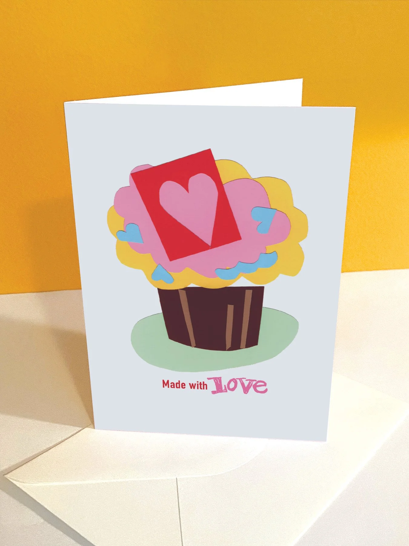 Made with Love Cupcake Card
