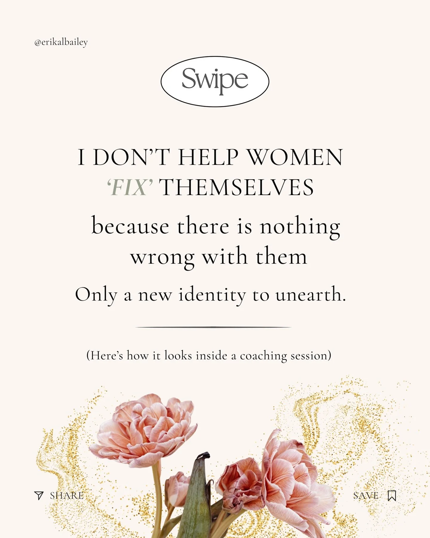 Women are inundated with things that are &ldquo;wrong&rdquo; with them and ads on everything that can &ldquo;fix&rdquo; them&hellip;

A) nothing is&rdquo;wrong&rdquo; with you 
B) we are here to unearth YOUR identity, not someone else&rsquo;s, this i