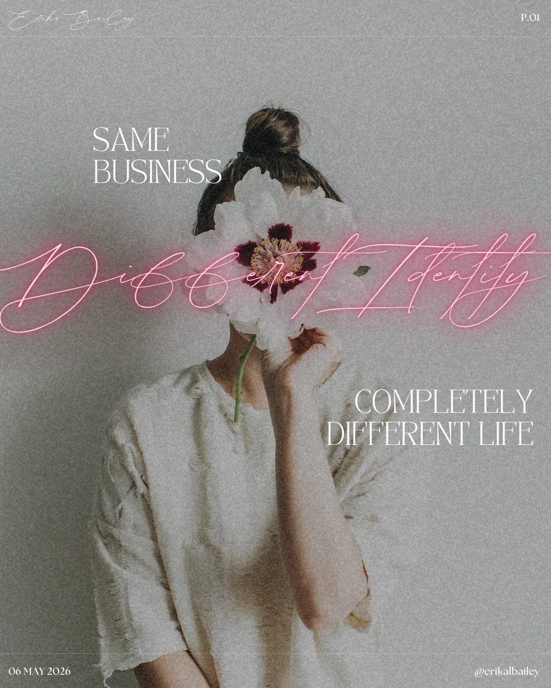 When I&rsquo;m done for the day my phone immediately goes on DND. And it took me a while to get there. The biz is still growing, shifting, aligning with my identity as I go. 

The woman running the biz made major identity shifts. And that changed eve