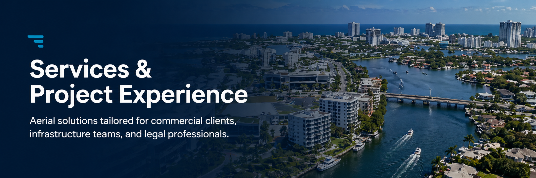 Services and project experience for nationwide drone photography, aerial videography, inspections, and project documentation.