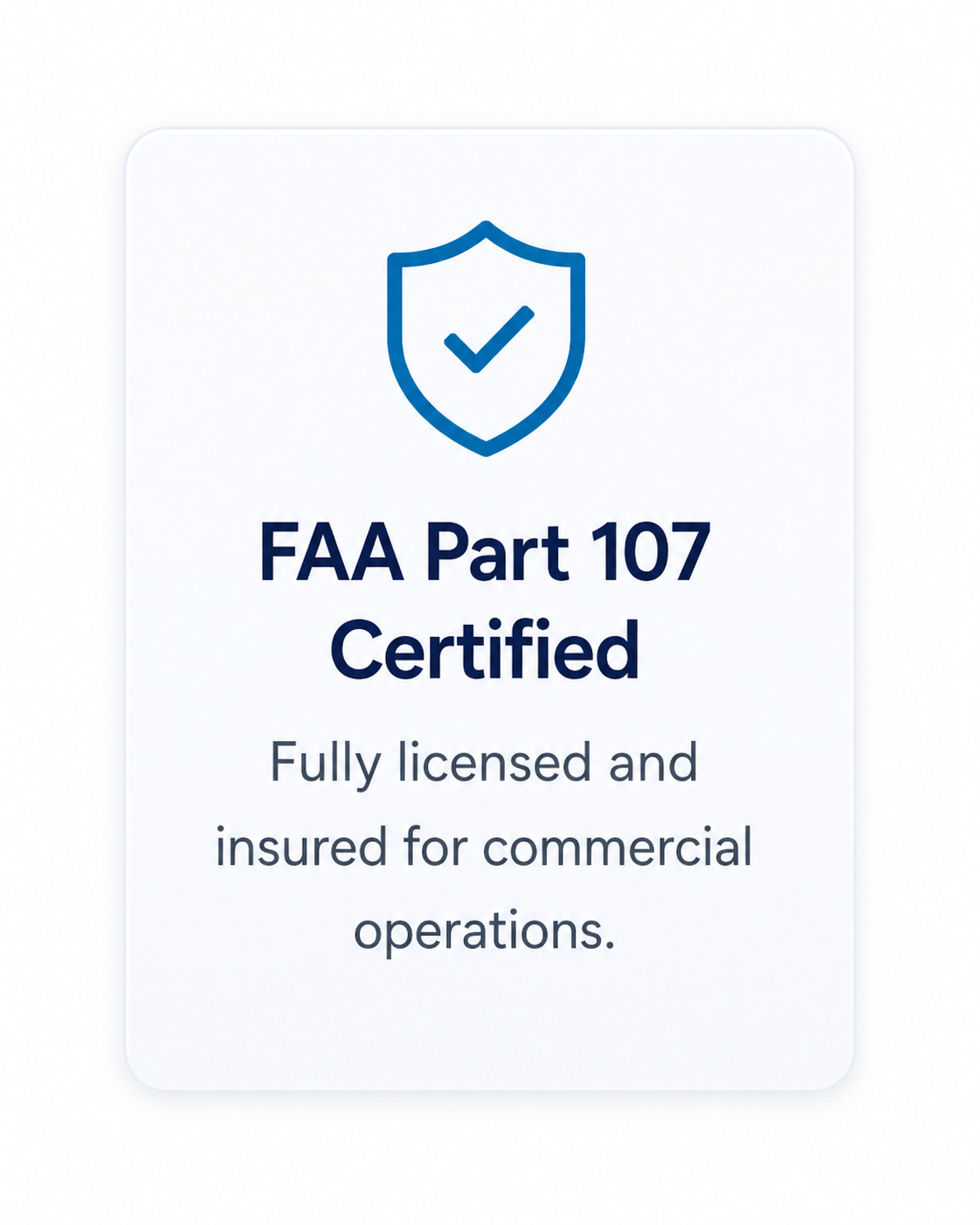 FAA Part 107 certified commercial drone services for safe and professional aerial operations.