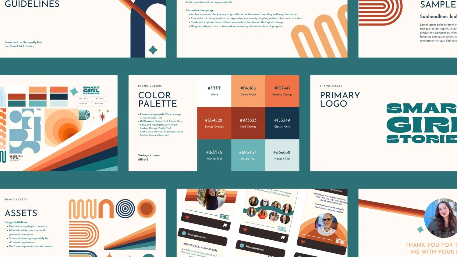 Brand guidelines: palette, logo, templates
