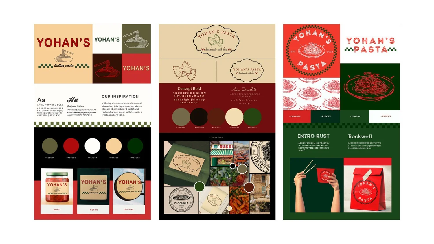 Early directions for logos and packaging