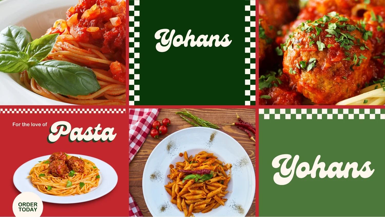 Social graphics with food photography