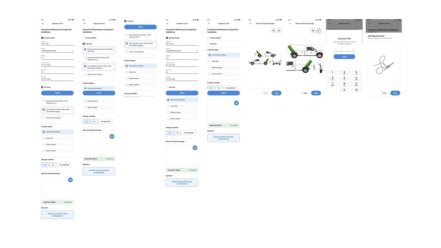 Connected forms for inspections and sign-off