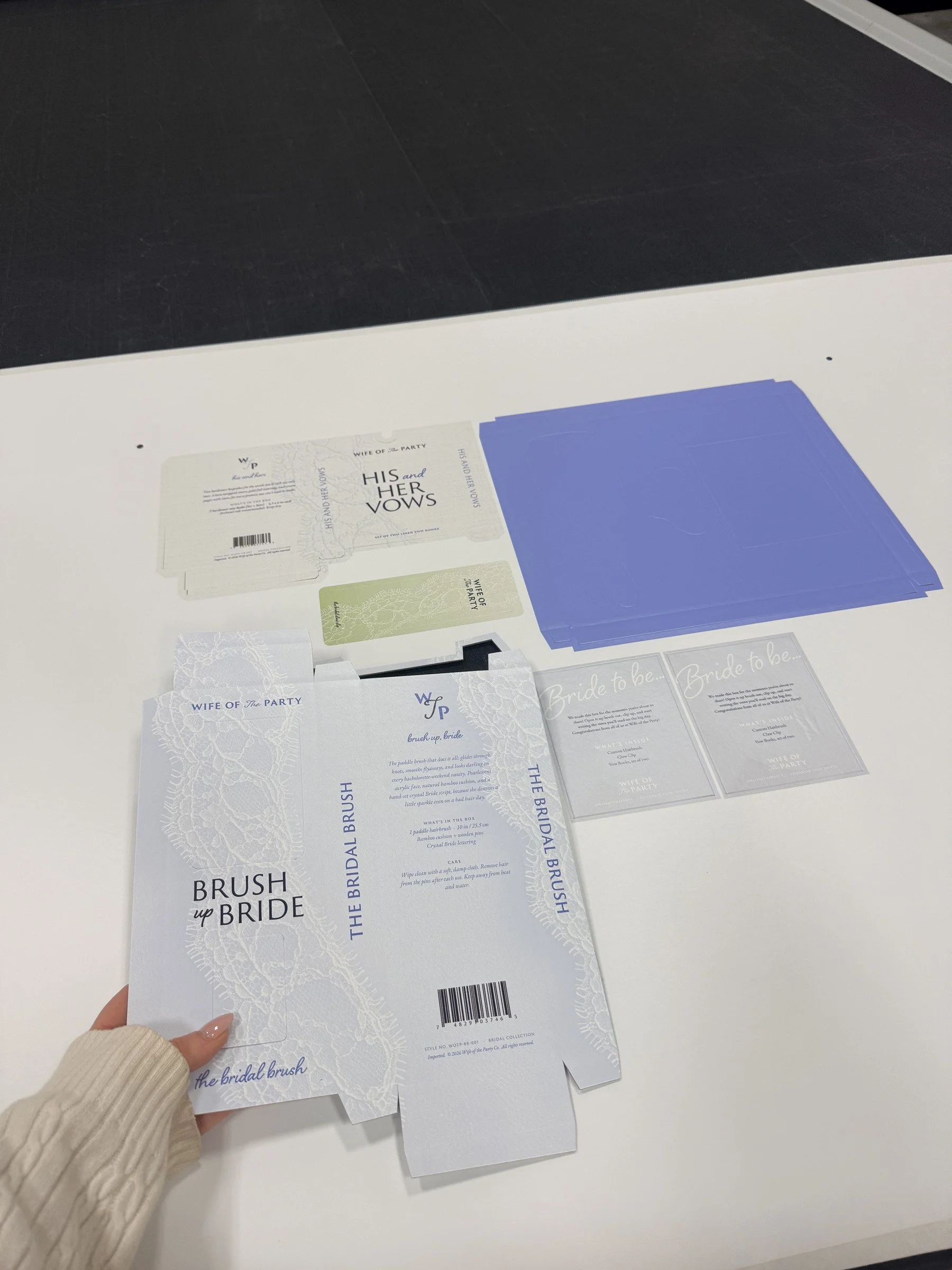 Printed packaging flats and artwork · construction process