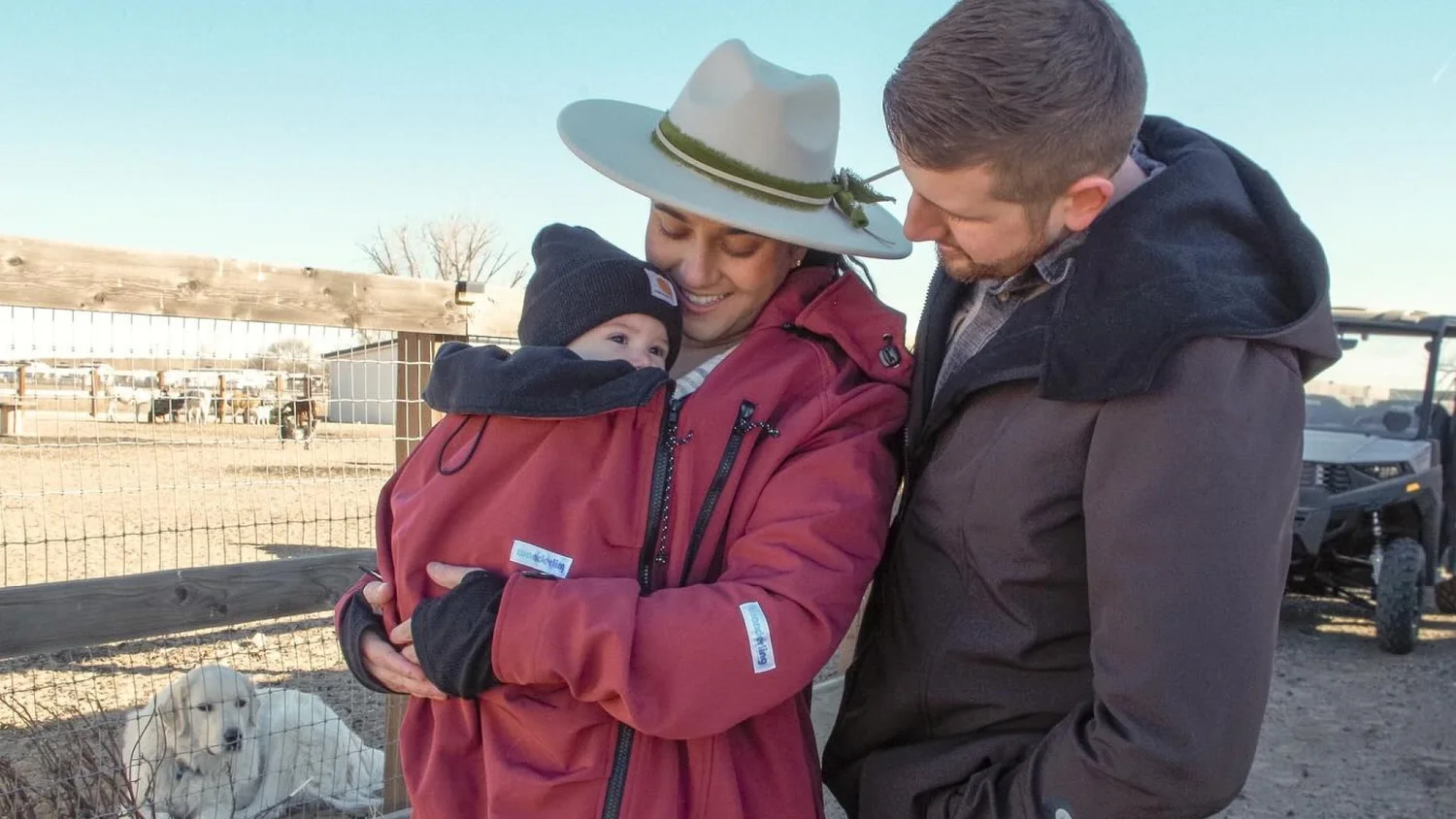 My photography: babywearing jacket at a ranch