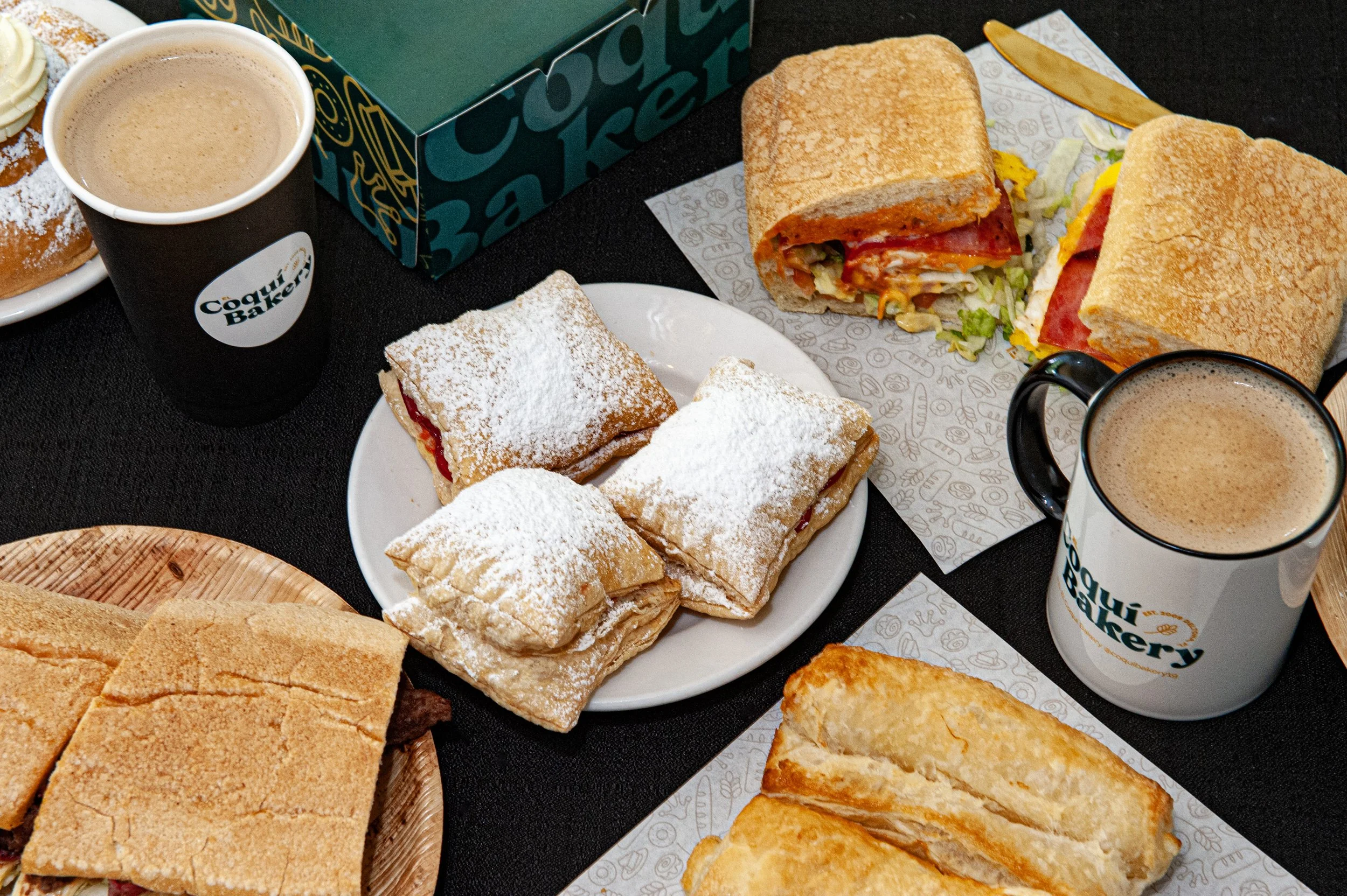 Puerto Rican pastries, sandwiches, and coffee from El Coquí Bakery