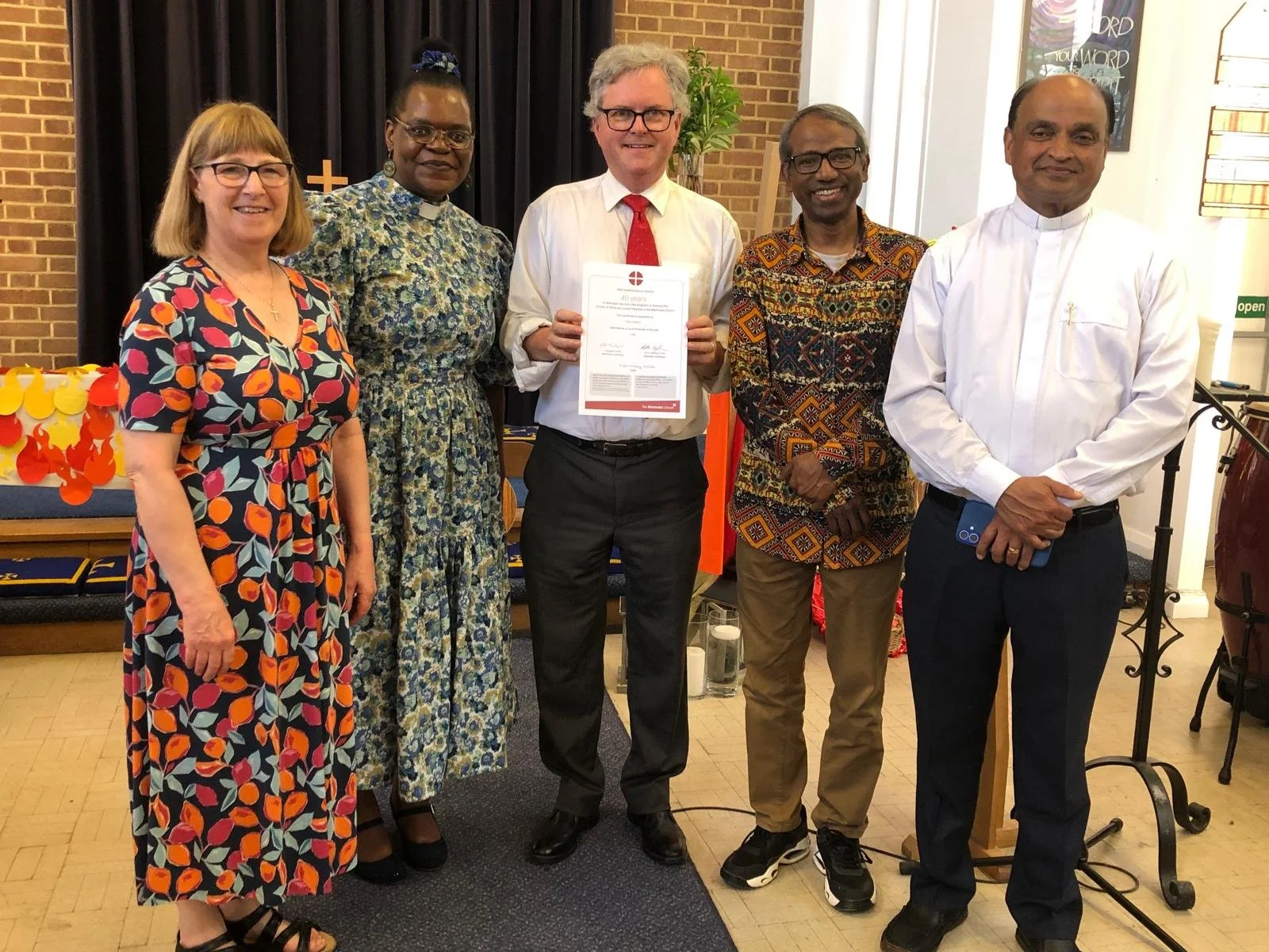 May: Peter's 40 year local preaching anniversary