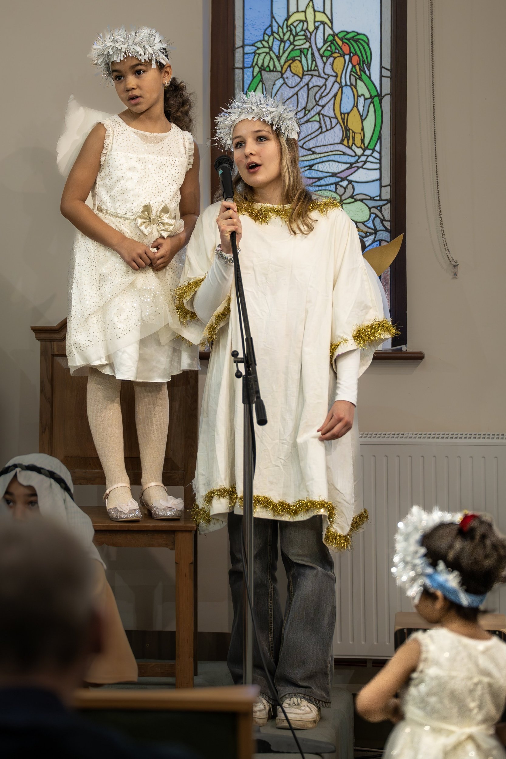 Archangels Gabriel and Lilly, Nativity Play (Dec 2025)