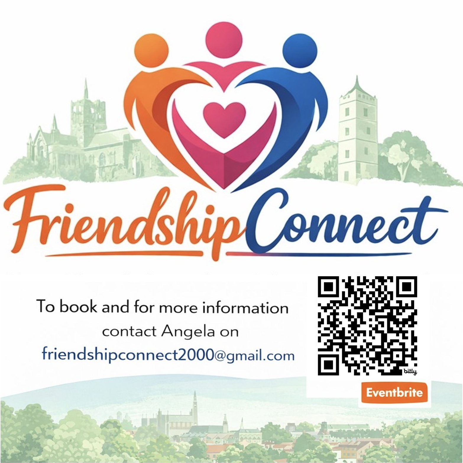 An ad for Friendship Connect with a QR code