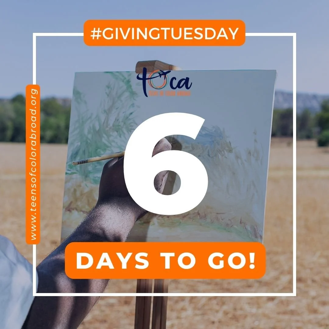 We&rsquo;re officially 6 days away from Giving Tuesday &mdash; happening Tuesday, December 2, 2025.

The countdown starts now. Your support helps students of color step into the world with confidence, curiosity, and a sense of global possibility. 🌍
