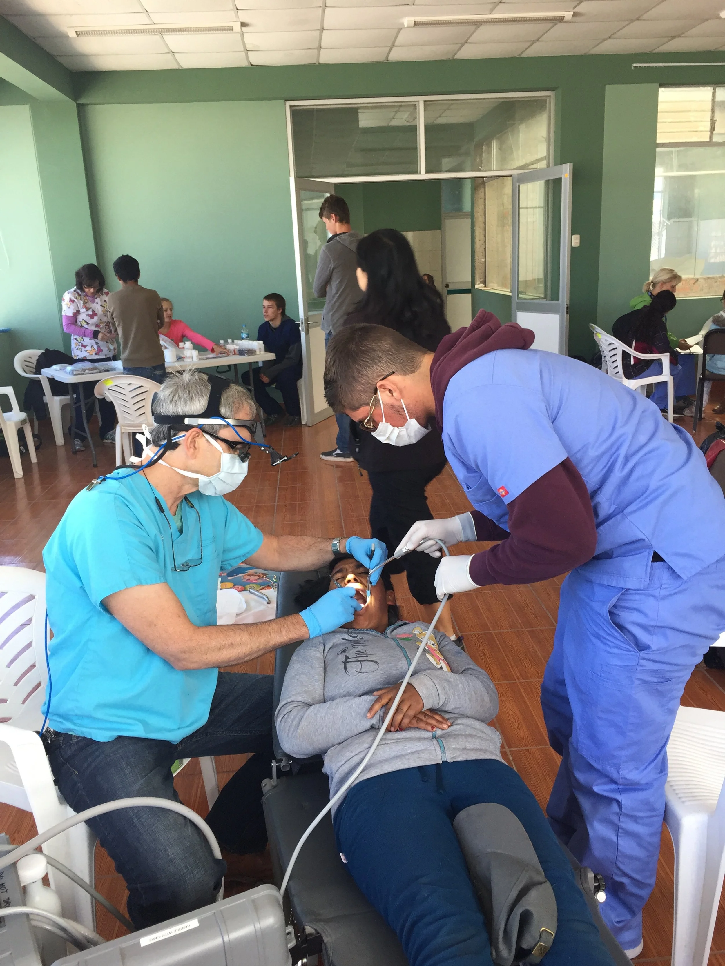Danny Ashley treating a patient in Costa Rica