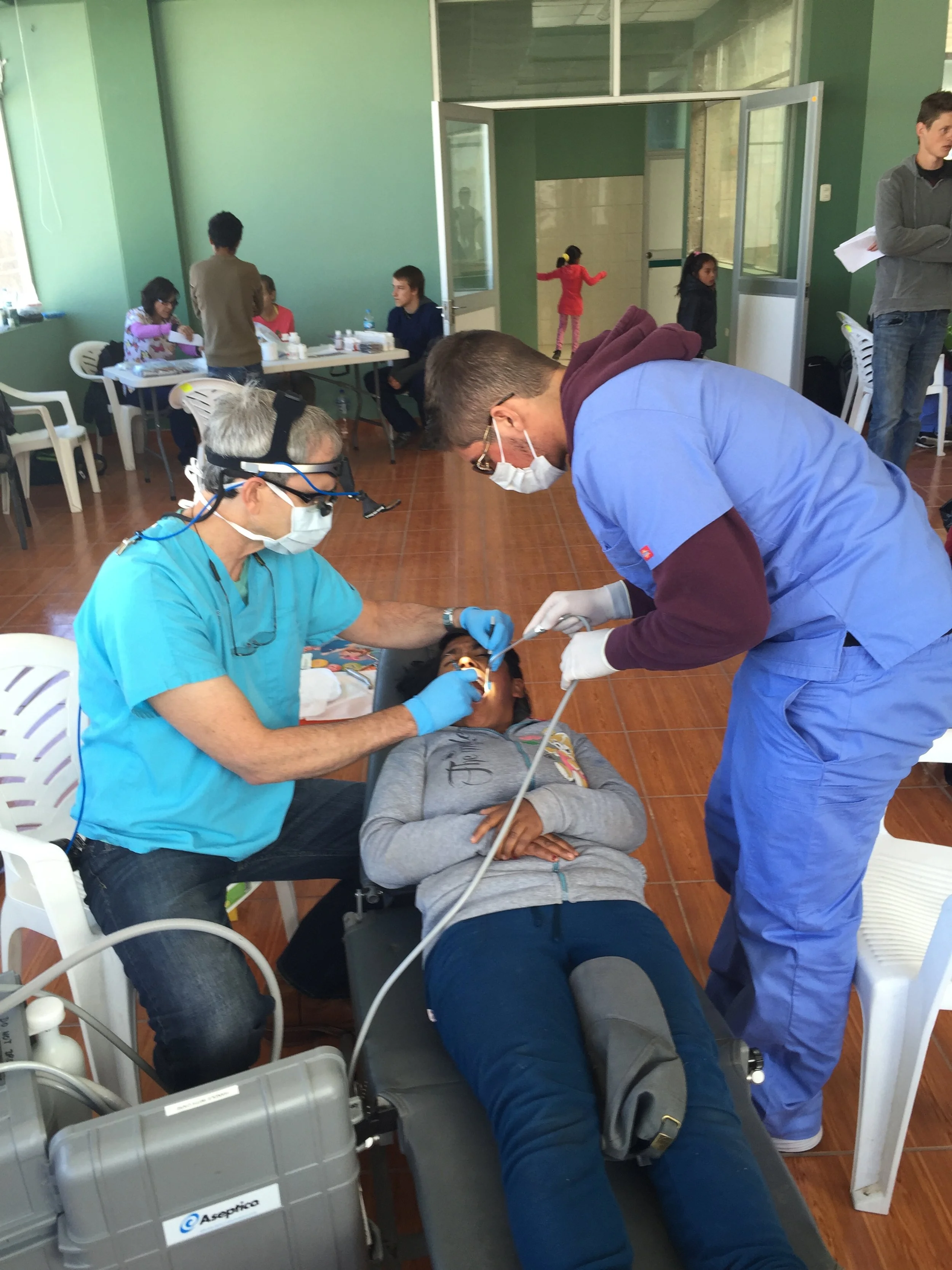 Danny Ashley treating a patient in Costa Rica