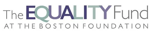 Logo of The Equality Fund at the Boston Foundation with the words 'The Equality Fund at the Boston Foundation' in black and purple text