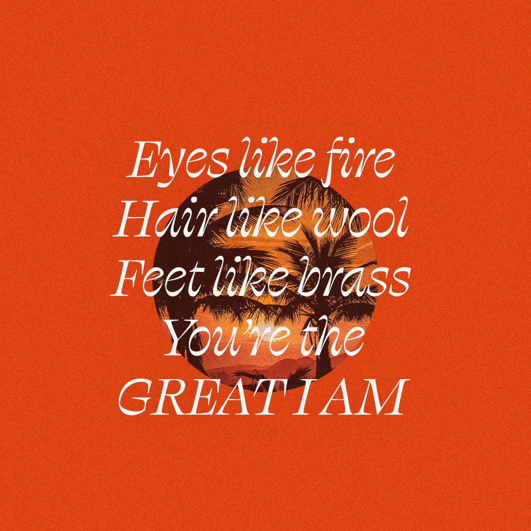 Graphic of lyrics from "Eyes Like Fire
 by Kingdom Culture Music. 