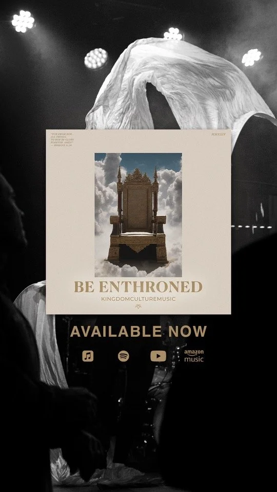 Promotional story graphic for "Be Enthroned" music single by Jameil Walls and Kingdom Culture Music.