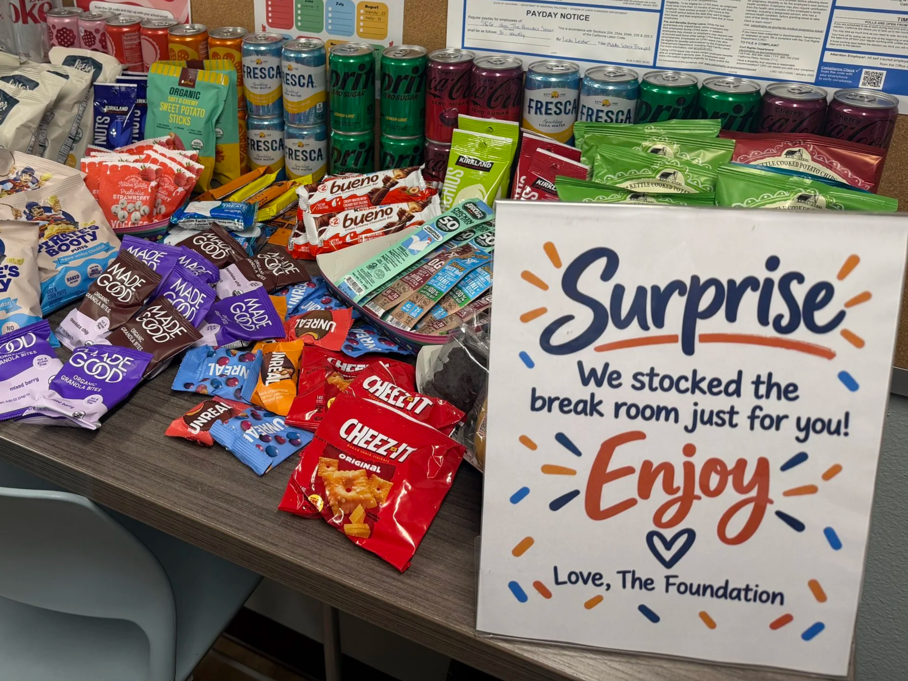 We Stocked the Break Room!