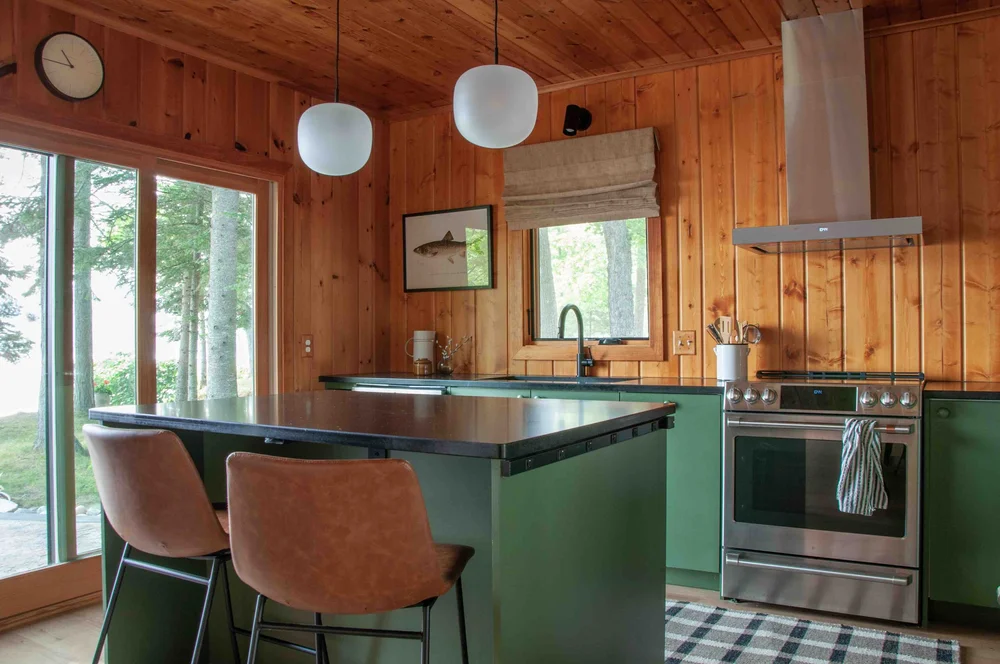 Forest Green Cabin Kitchen Remodel: Rustic Modern Design for Busy ...