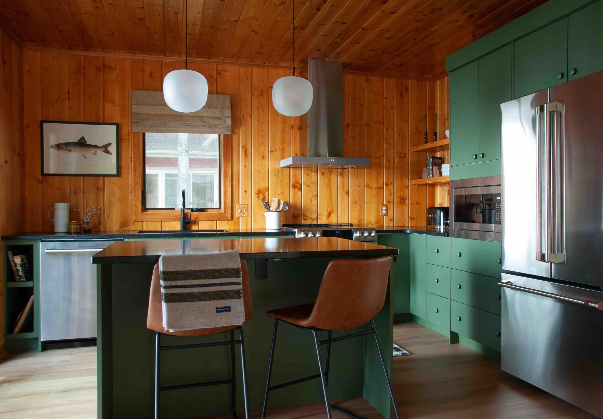Forest Green Cabin Kitchen Remodel: Achieving the Rustic Modern Design Balance