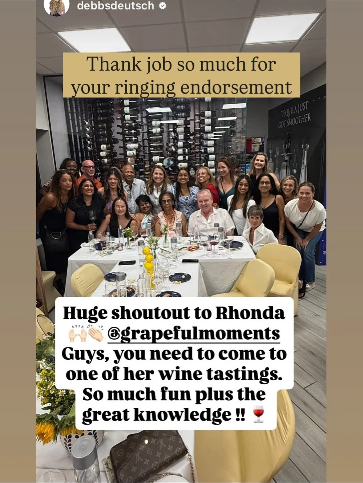 Thank you so much for this ringing endorsement. It&rsquo;s moments like tonight that validate all the work I put in to create a fun, engaging wine tasting event. By the time people left guests were exchanging numbers, wanting to sign up for WSET clas