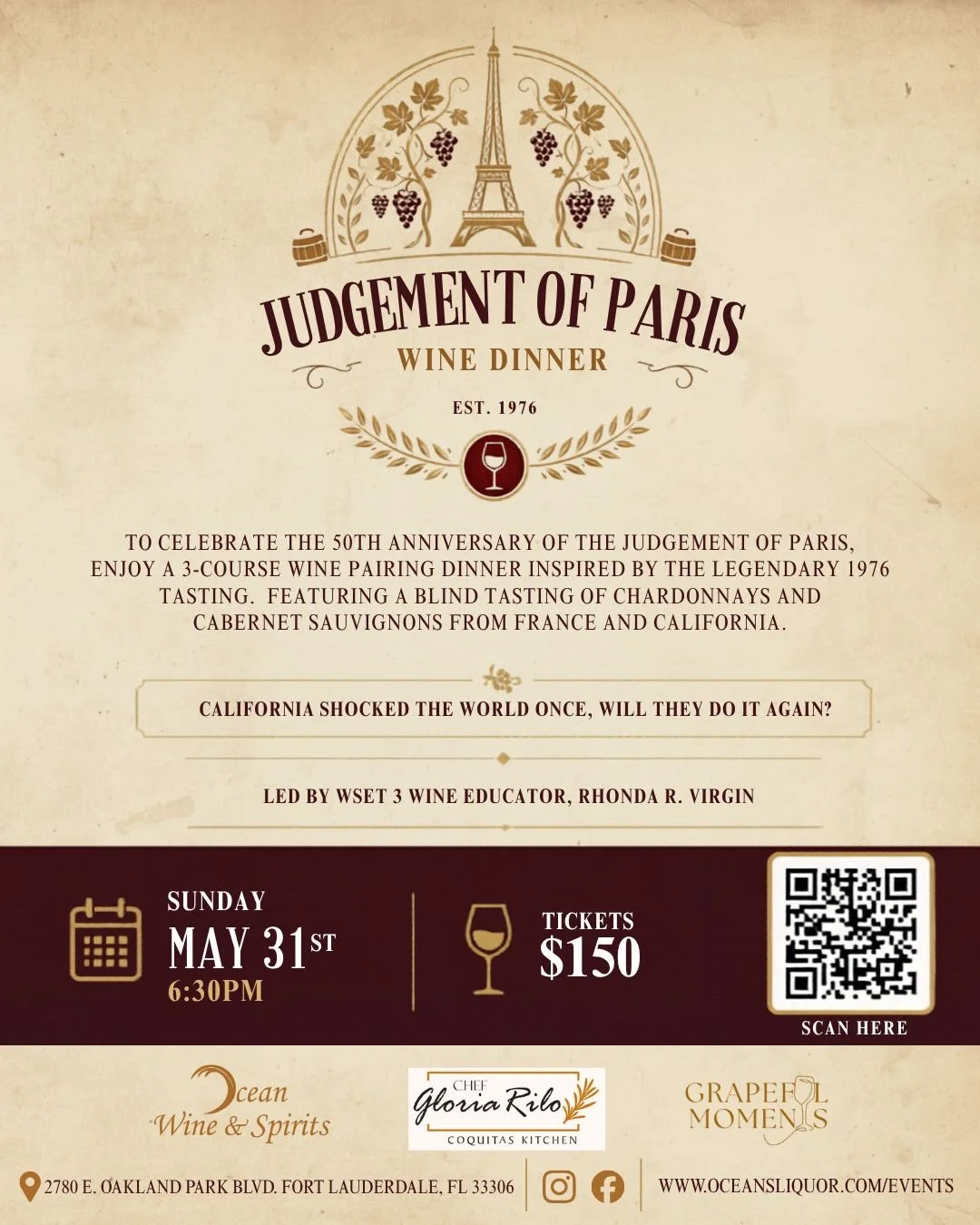 Celebrate the 50th anniversary of the Judgement of Paris