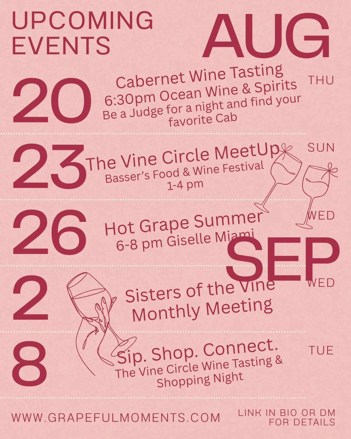 Attention wine folks! Lots to do in the next few weeks in South Florida. Let me know which ones you&rsquo;re coming to in the comments! 🥂🍷🎶