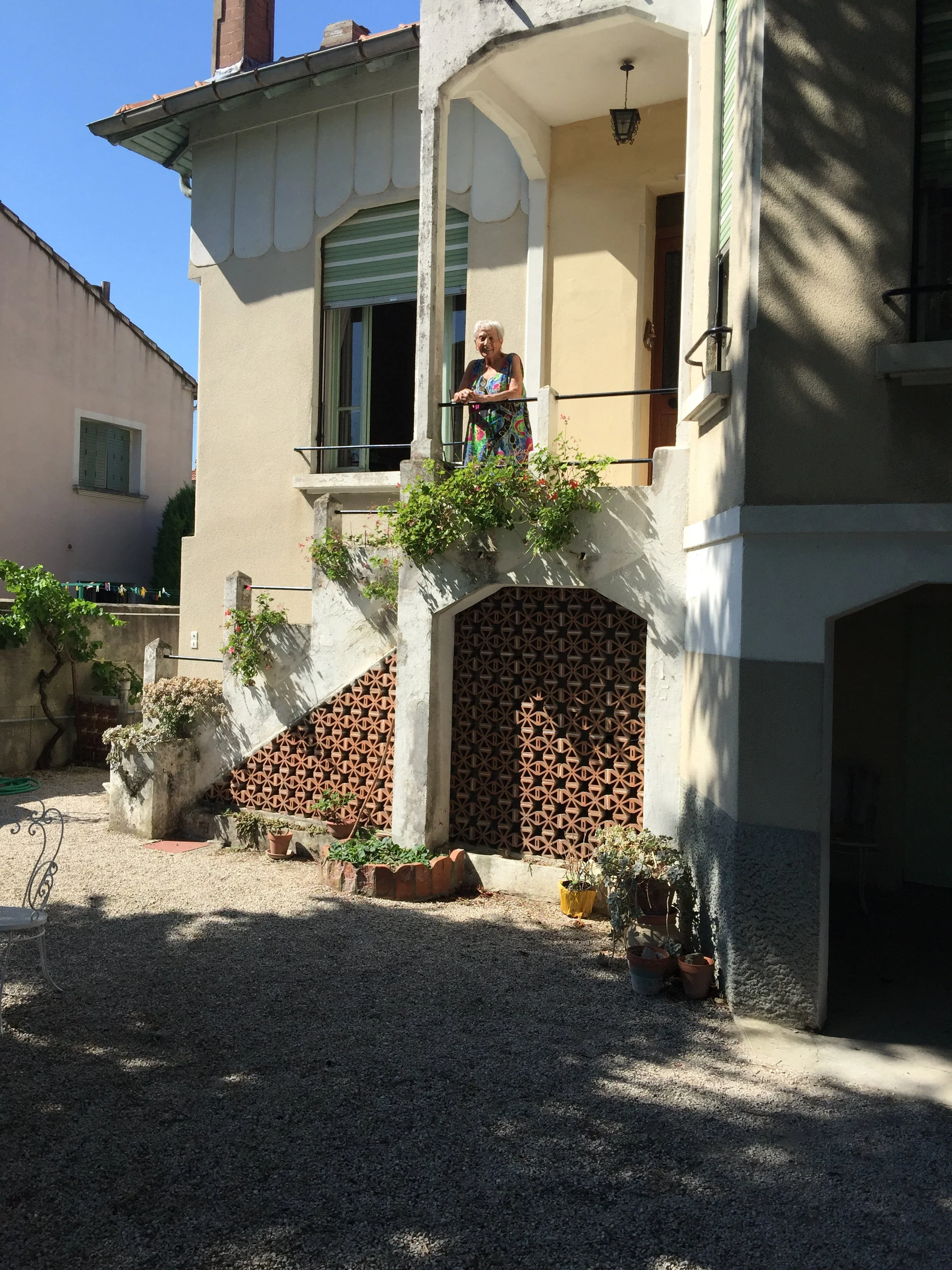 Rhonda's aunt in her home in Orange, France, in the Southern Rhône
