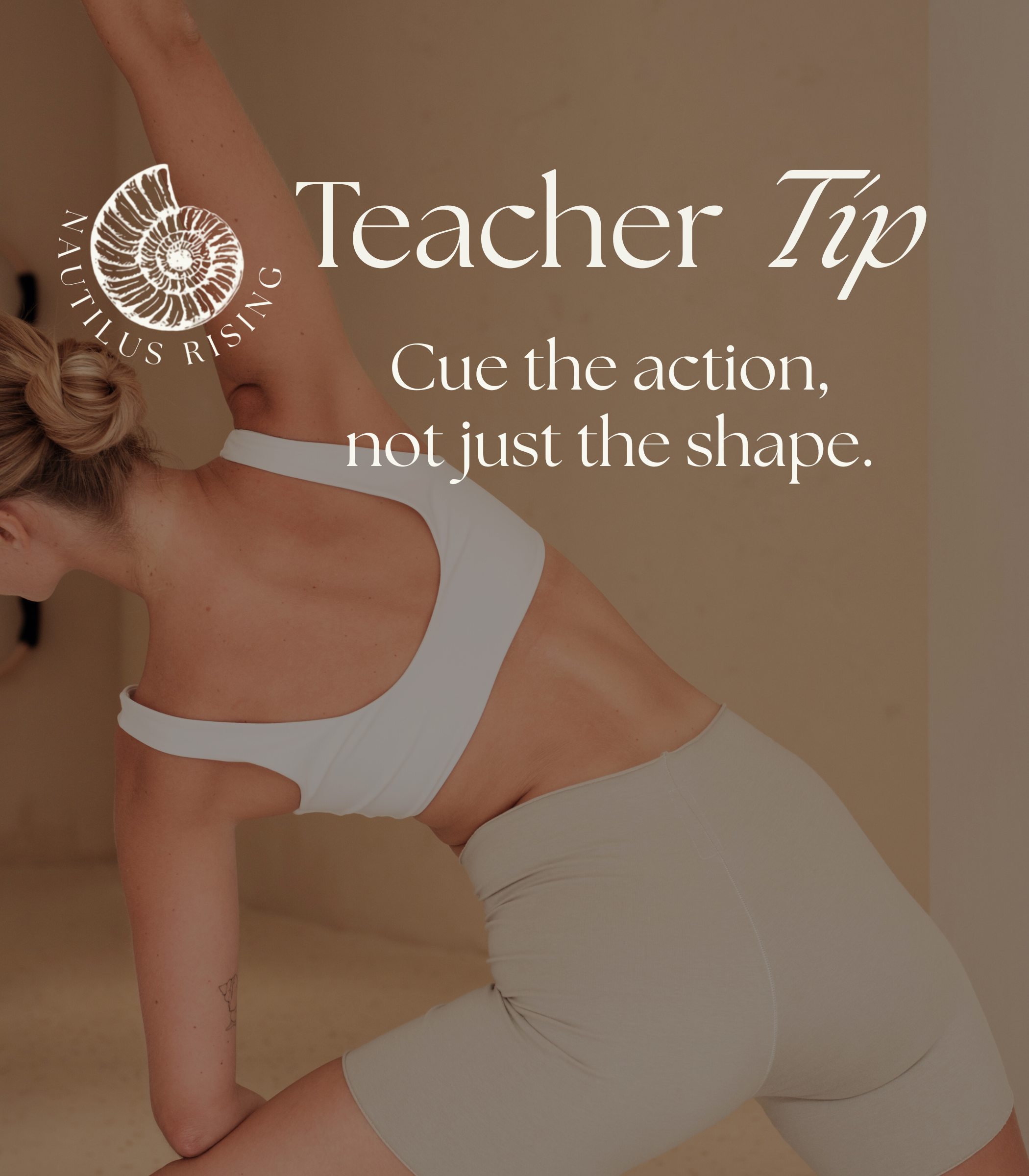 cue the action, not just the shape