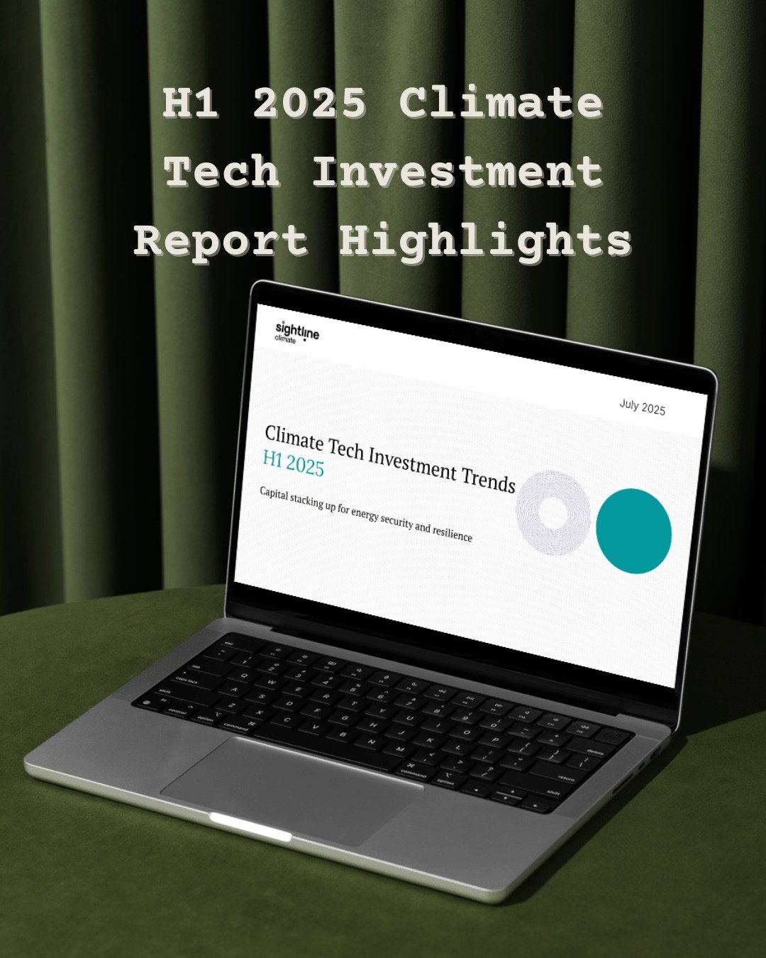 H1 2025 Climate Tech Investment report from Sightline Climate (CTVC) is here! 📢

Some highlights:

- Climate tech funding totaled $13.2B in H1 2025. That&rsquo;s a 19% drop YoY, but far less severe than previous years.

- Energy led the way again wi