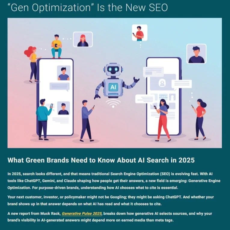Question of the hour: how the heck does your org get featured in Google&rsquo;s AI summary and other AI answer tools? NEW BLOG POST by our rockstar summer intern @ellla.mazurek: ✨&nbsp;&rdquo;&rsquo;Gen Optimization&rsquo; Is the New SEO&rdquo;

 Her