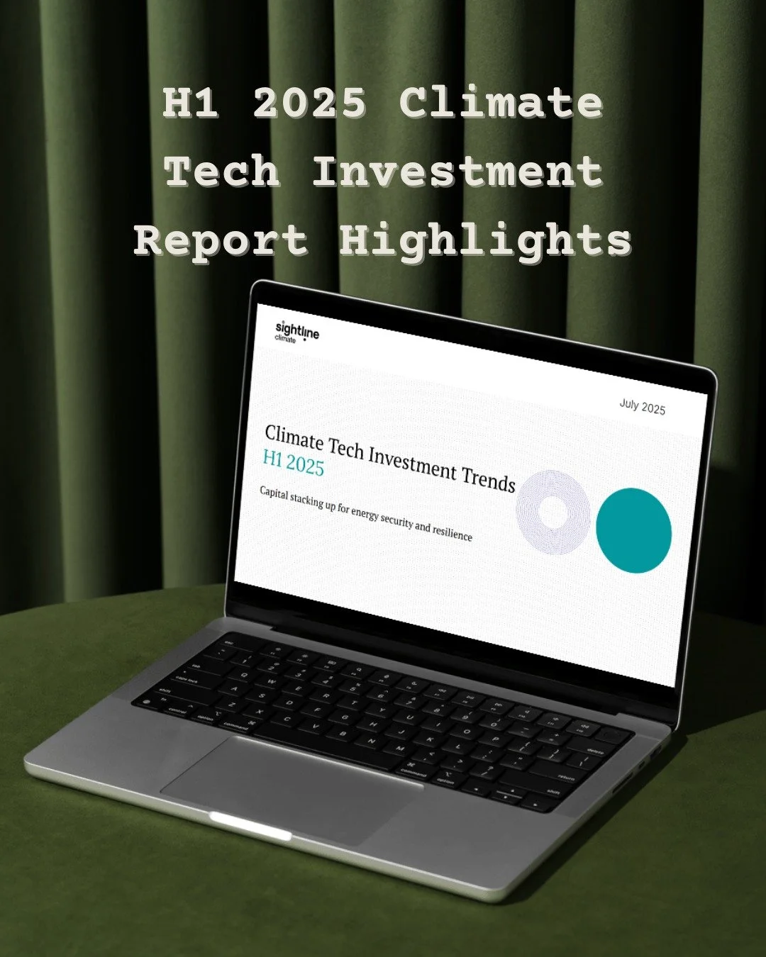 H1 2025 Climate Tech Investment report from Sightline Climate (CTVC) is here! 📢

Some highlights:

- Climate tech funding totaled $13.2B in H1 2025. That&rsquo;s a 19% drop YoY, but far less severe than previous years.

- Energy led the way again wi