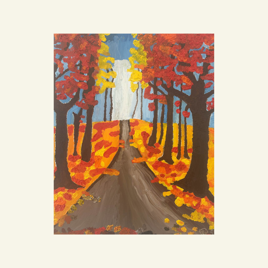 Tree-Lined Path in Autumn II by Reese Gould