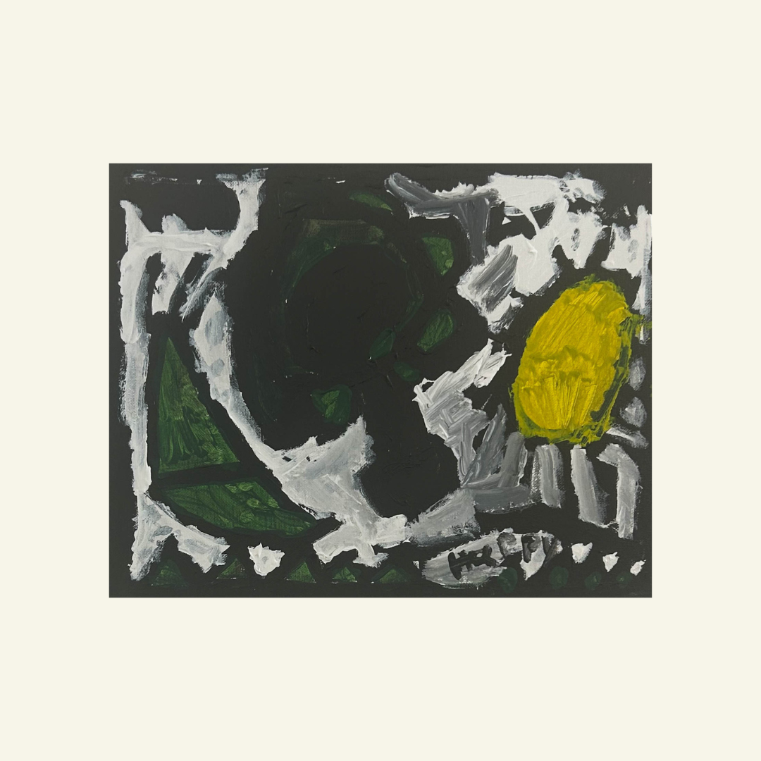 Sunflower and Tree by Happy Waterman